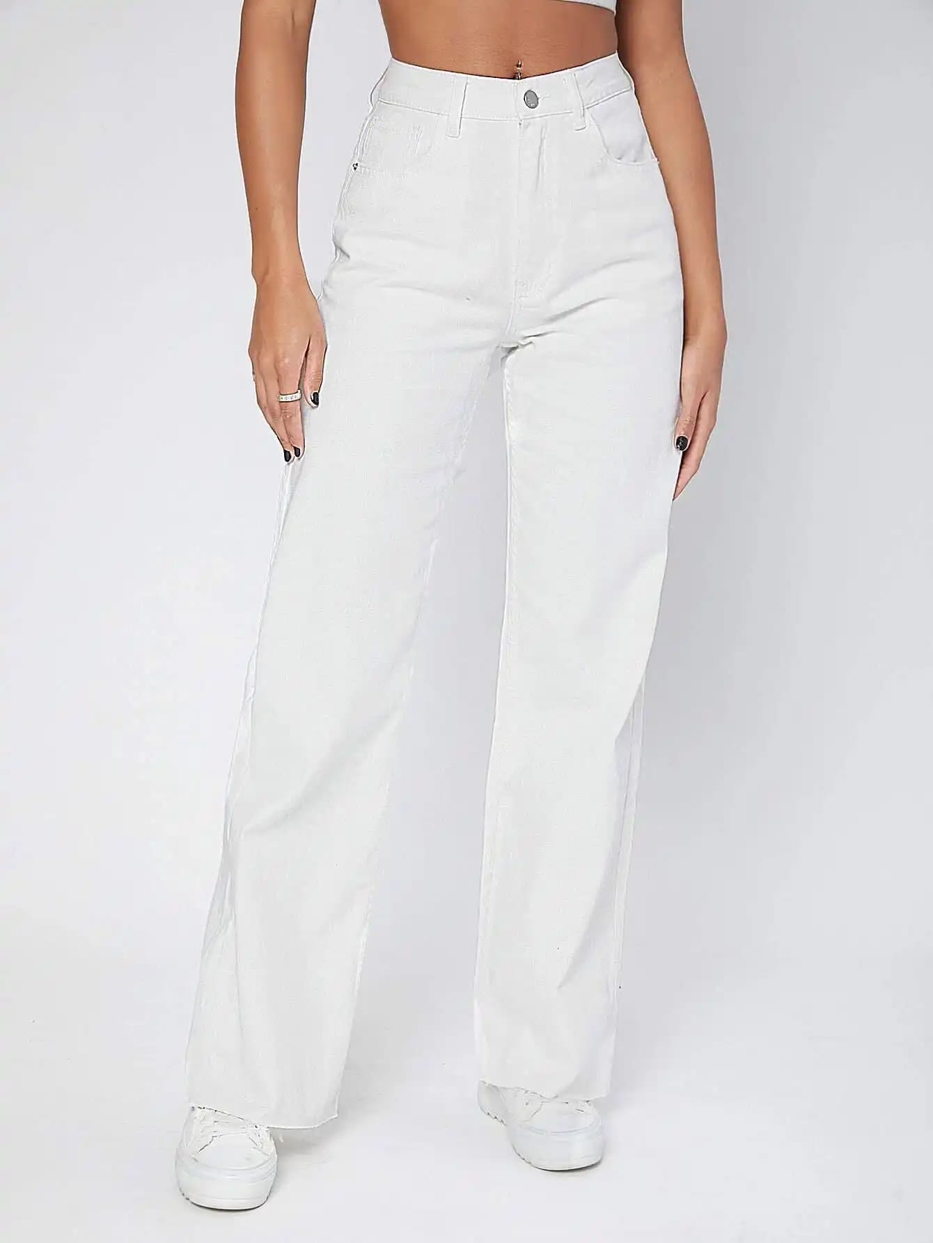 White Wide Jeans – IStyleRight